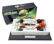 Ayrton Senna Racing Car Collection - McLaren MP4/4 1988 World Champion; boxed; with separate stand t
