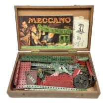 Meccano - quantity of playworn sections in red and green