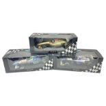 Three Minichamps '18' 1:18 scale die-cast racing cars - Jordan Peugeot 196 1996 R. Barrichello; Bene