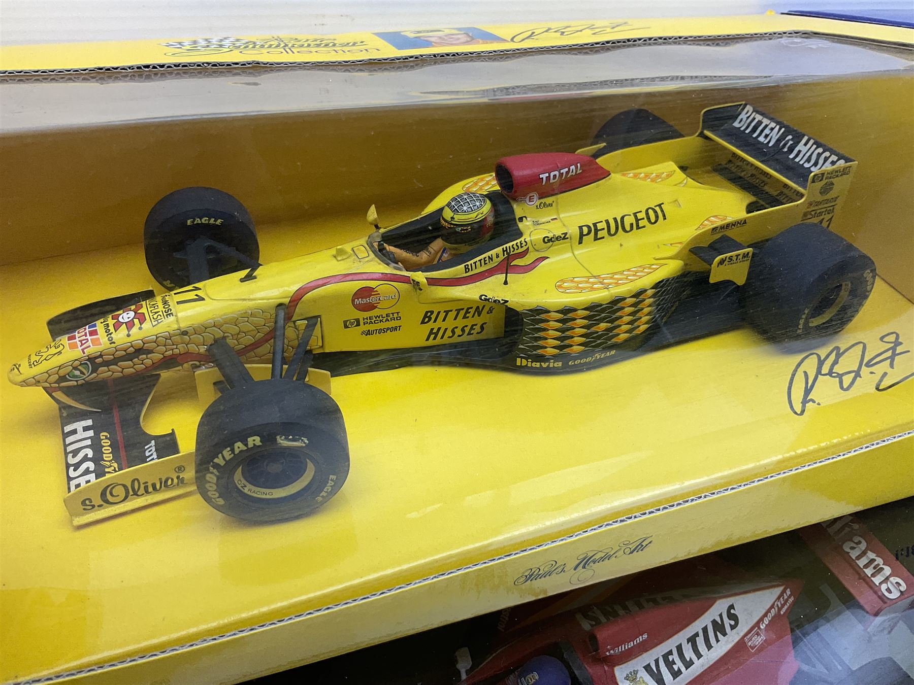 Four Paul's Model Art 1:18 scale die-cast racing cars - Jacques Villeneuve Williams Mecachrome Launc - Image 2 of 9