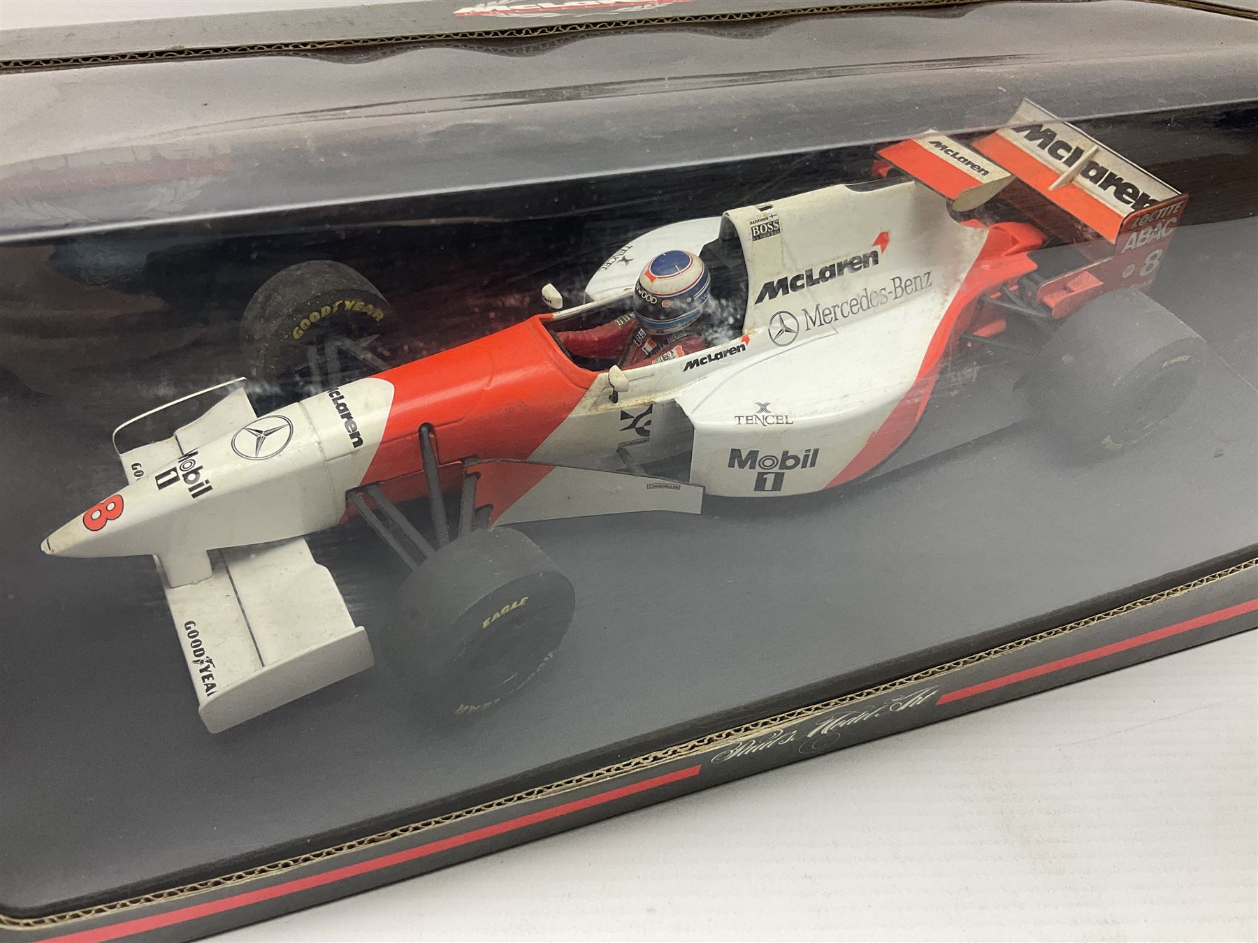 Three Paul's Model Art 1:18 scale die-cast McLaren racing cars - Mercedes MP4/11 D. Coulthard; MP4/4 - Image 8 of 8