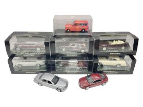 Nine Paul's Model Art 'Minichamps' 1:43 scale die-cast models - six boxed Bentleys and two unboxed B