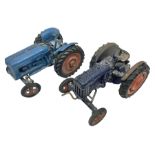 Chad Valley - two unboxed and playworn large scale Fordson tractors - No.9235 Fordson Major Tractor