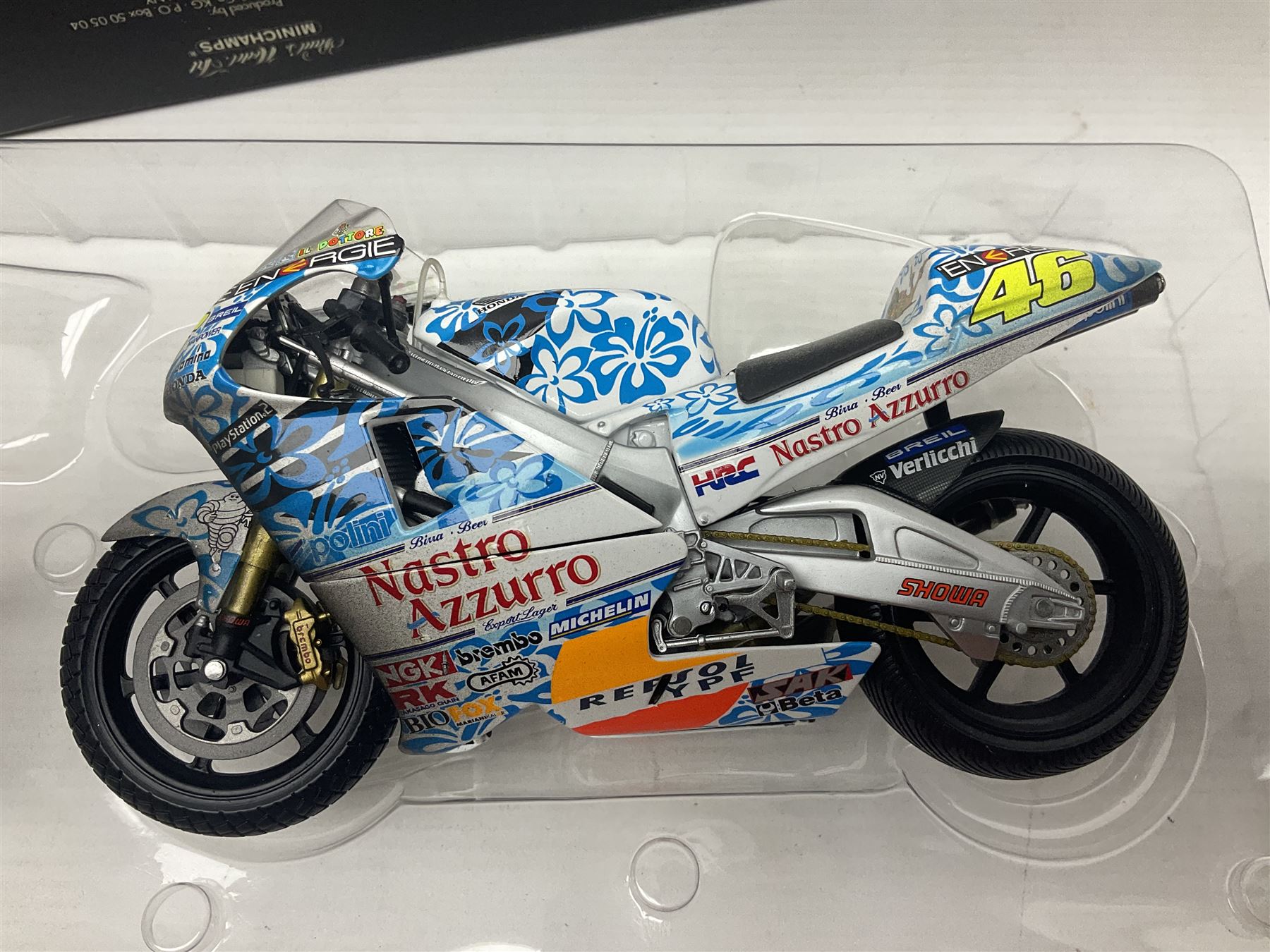 Two Minichamps limited edition Valentino Rossi Collection 1:12 scale die-cast motorcycles - Honda NS - Image 10 of 11