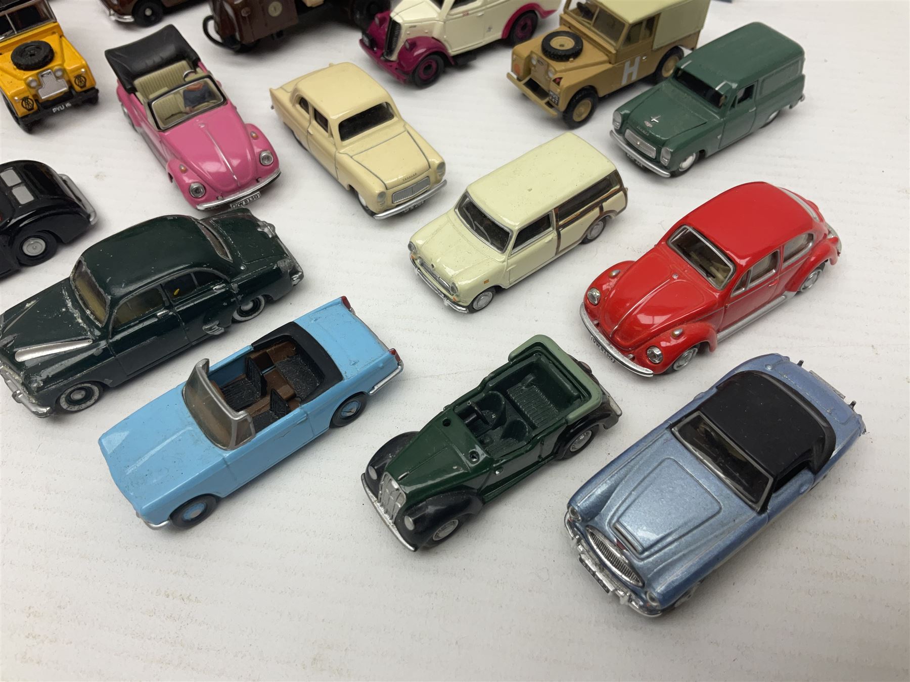 Over forty 1:76 scale die-cast models of cars and commercial vehicles; some boxed; and eight small s - Image 6 of 16