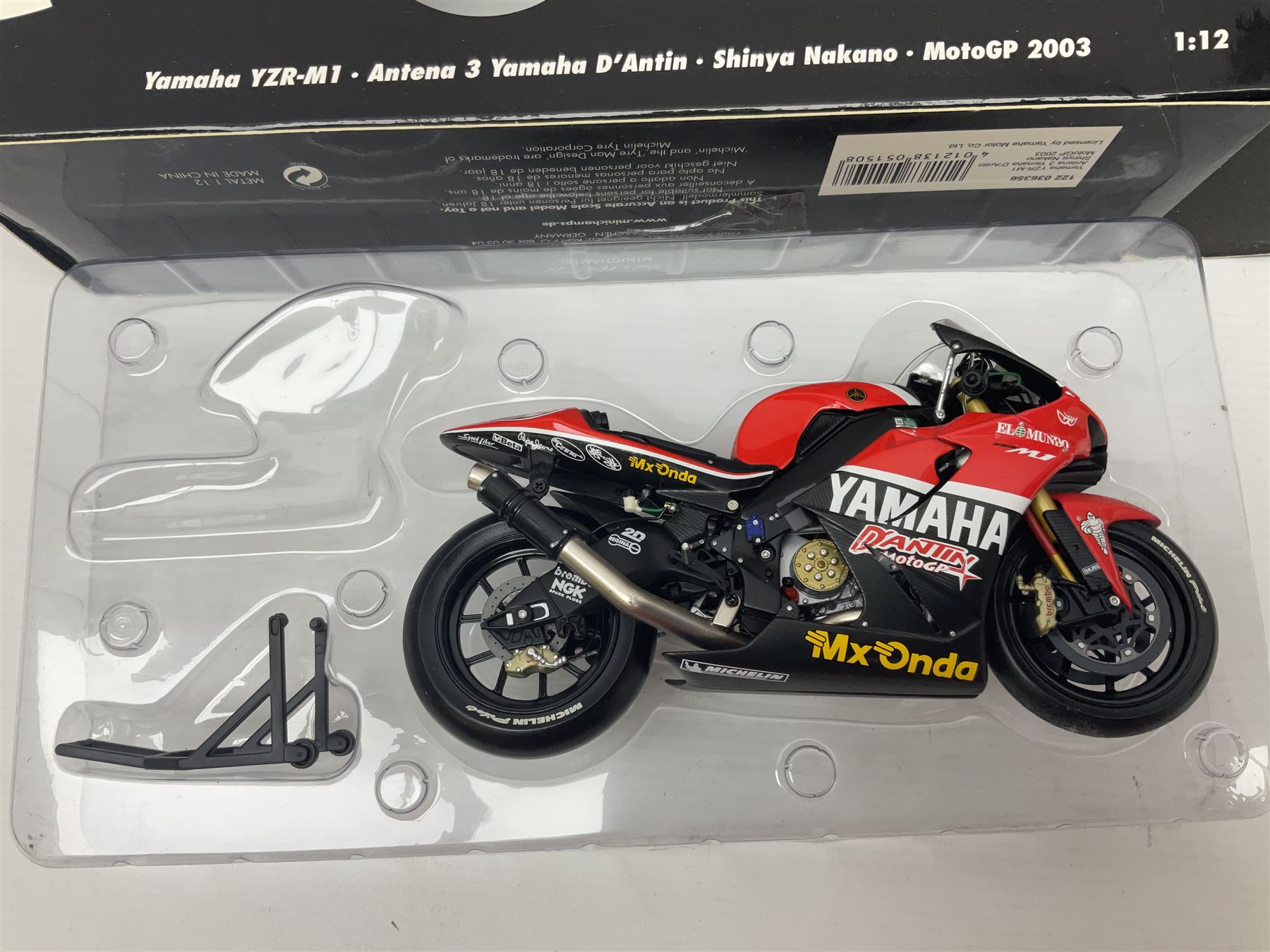 Four Minichamps 1:12 scale die-cast motorcycles - Honda RC211V Team Movistar Honda MotoGP Rider Marc - Image 4 of 12