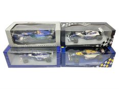Three Paul's Model Art 1:18 scale die-cast racing cars - Grand Prix Williams Renault FW16 D. Hill; H