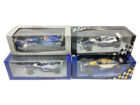 Three Paul's Model Art 1:18 scale die-cast racing cars - Grand Prix Williams Renault FW16 D. Hill; H