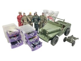 Action Man - five figures marked on the back 'Made in England by Palitoy under licence from Hasbro 1