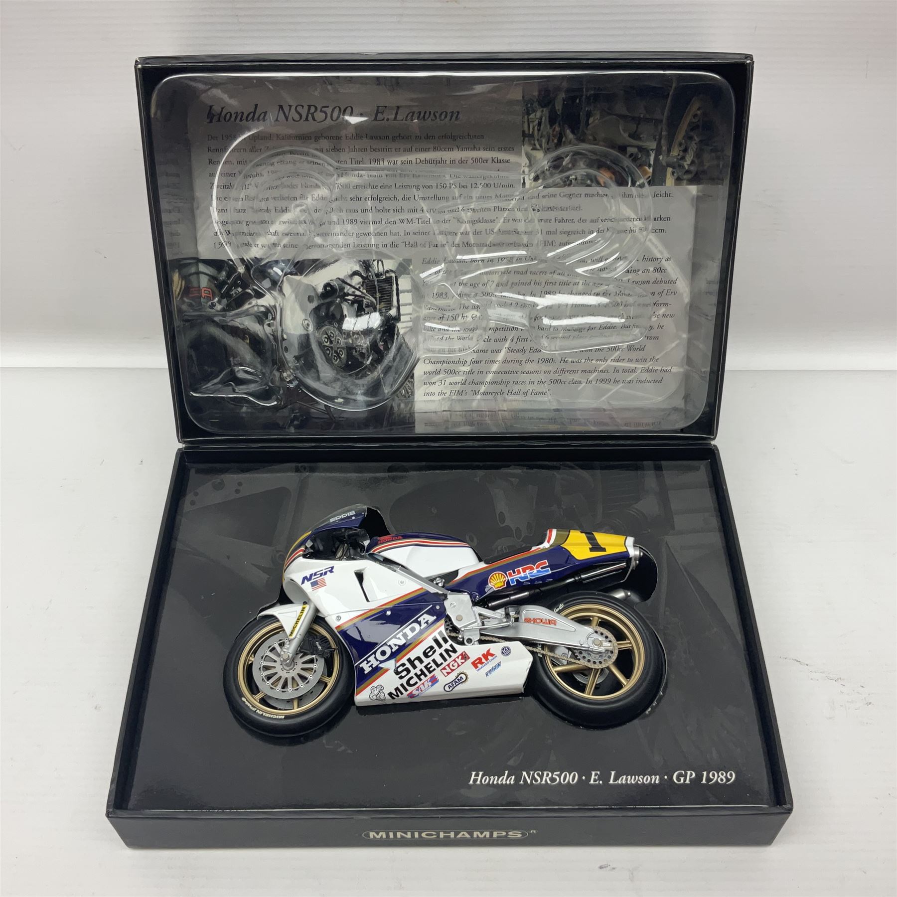 Minichamps Classic Bike Series 1:12 scale die-cast model - Honda NSR500 Eddie Lawson GP1989; boxed - Image 2 of 10