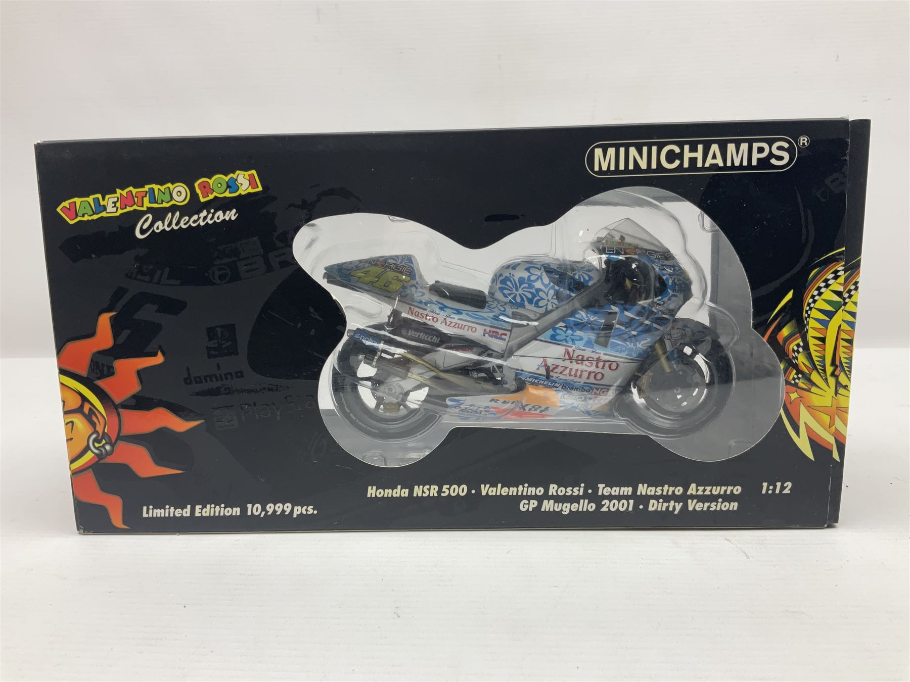 Two Minichamps limited edition Valentino Rossi Collection 1:12 scale die-cast motorcycles - Honda NS - Image 7 of 11