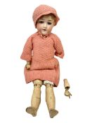 Armand Marseille bisque head doll with applied hair