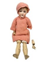 Armand Marseille bisque head doll with applied hair
