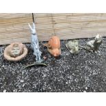 Selection of garden animals such as snails