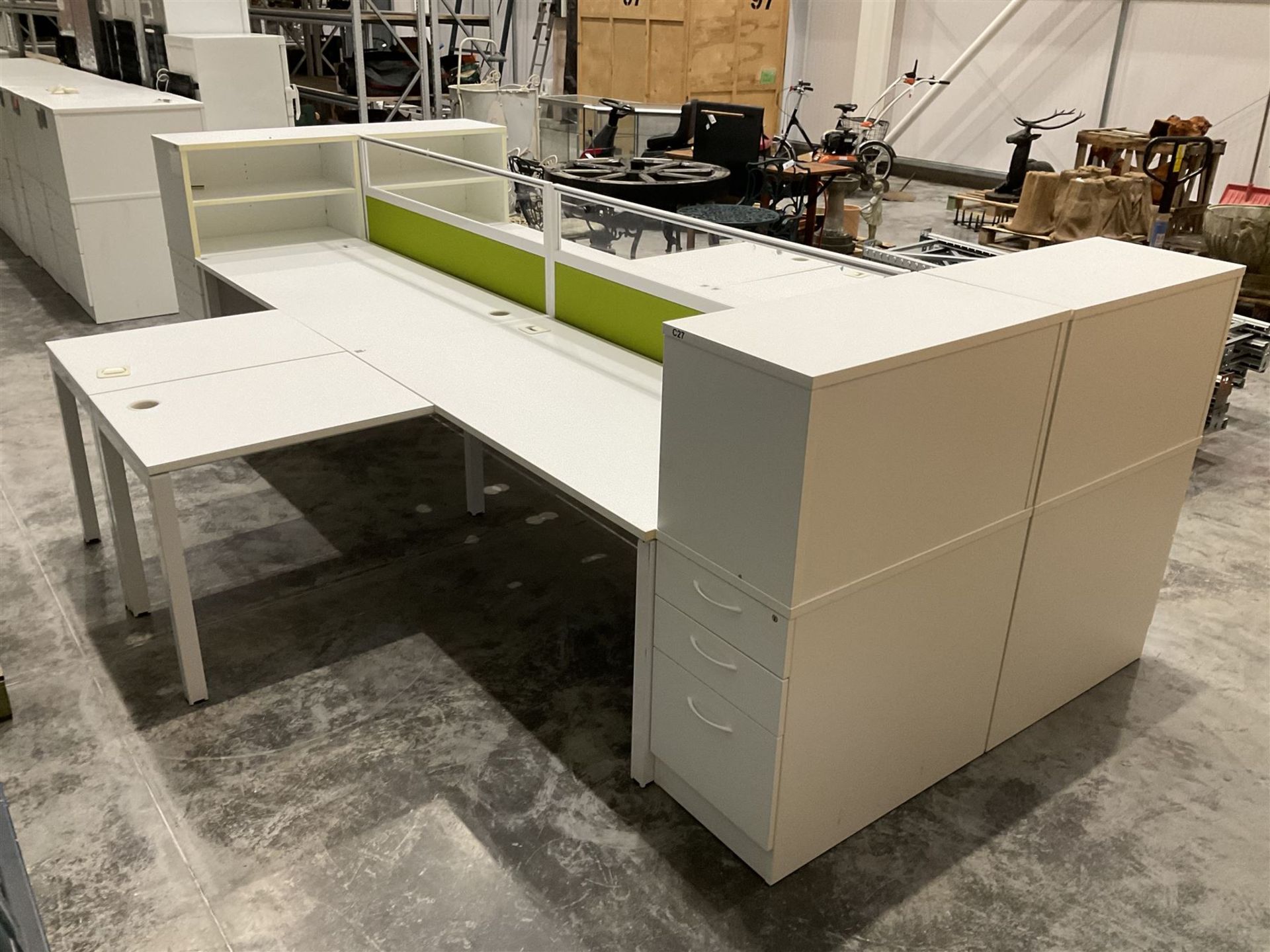 Modular two desk office system - comprising two desks - Image 2 of 4