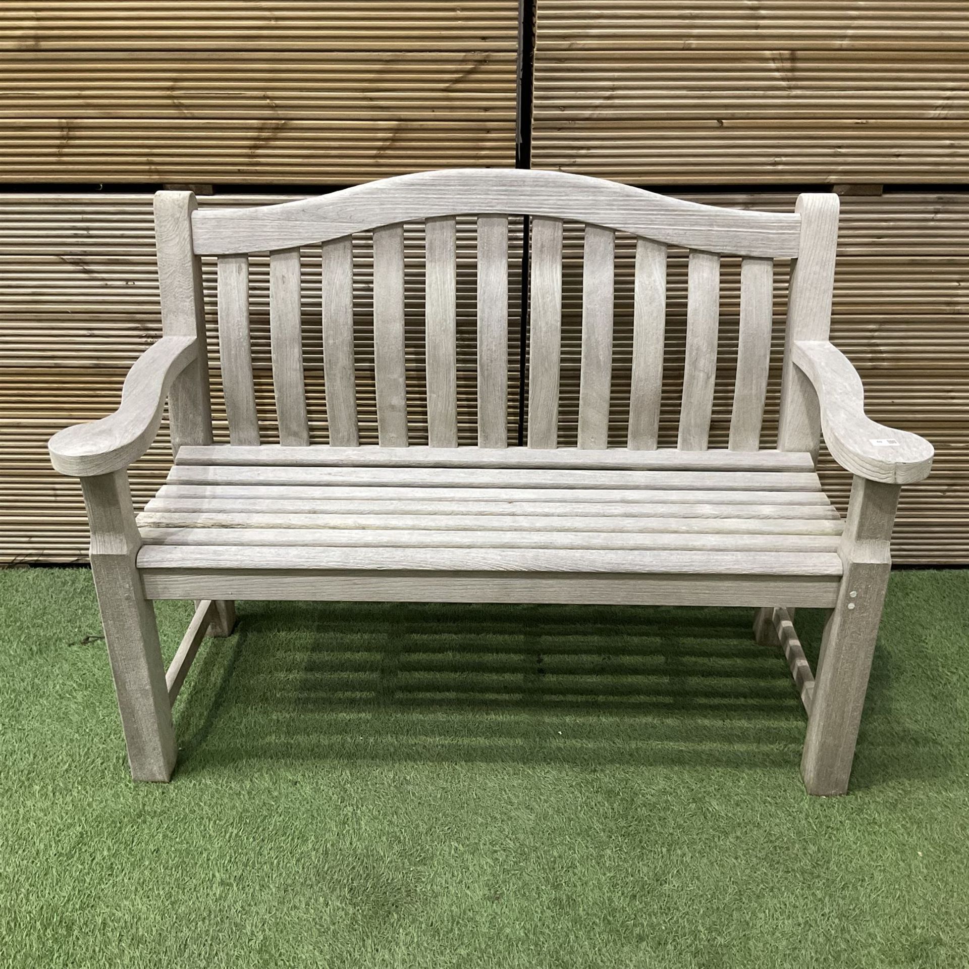 Alexander Rose teak two seater garden bench - Image 4 of 4