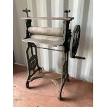 Cast iron and wood mangle