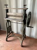 Cast iron and wood mangle