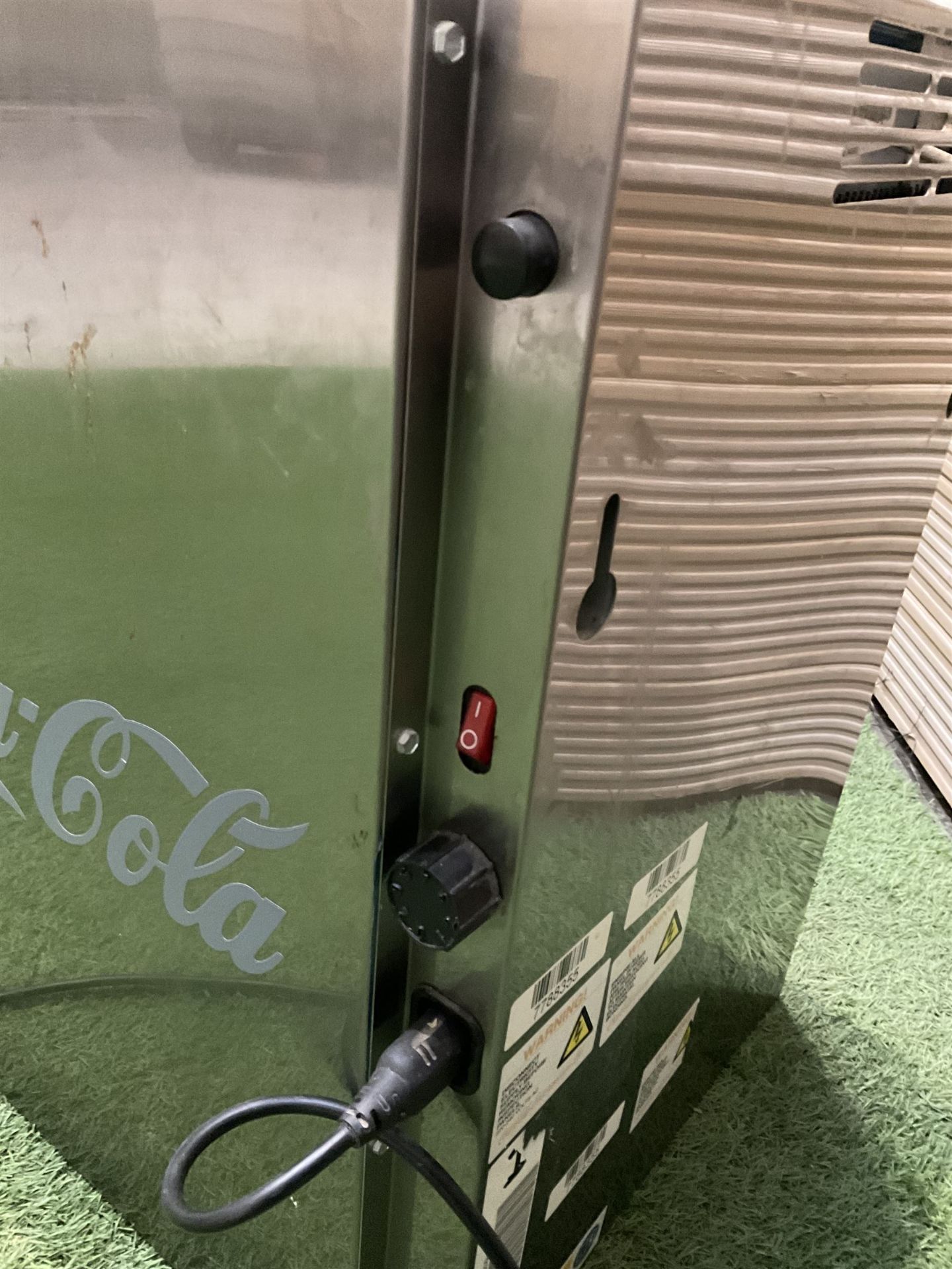 CocaCola stainless steel see trough mini fridge - THIS LOT IS TO BE COLLECTED BY APPOINTMENT FROM D - Image 4 of 8