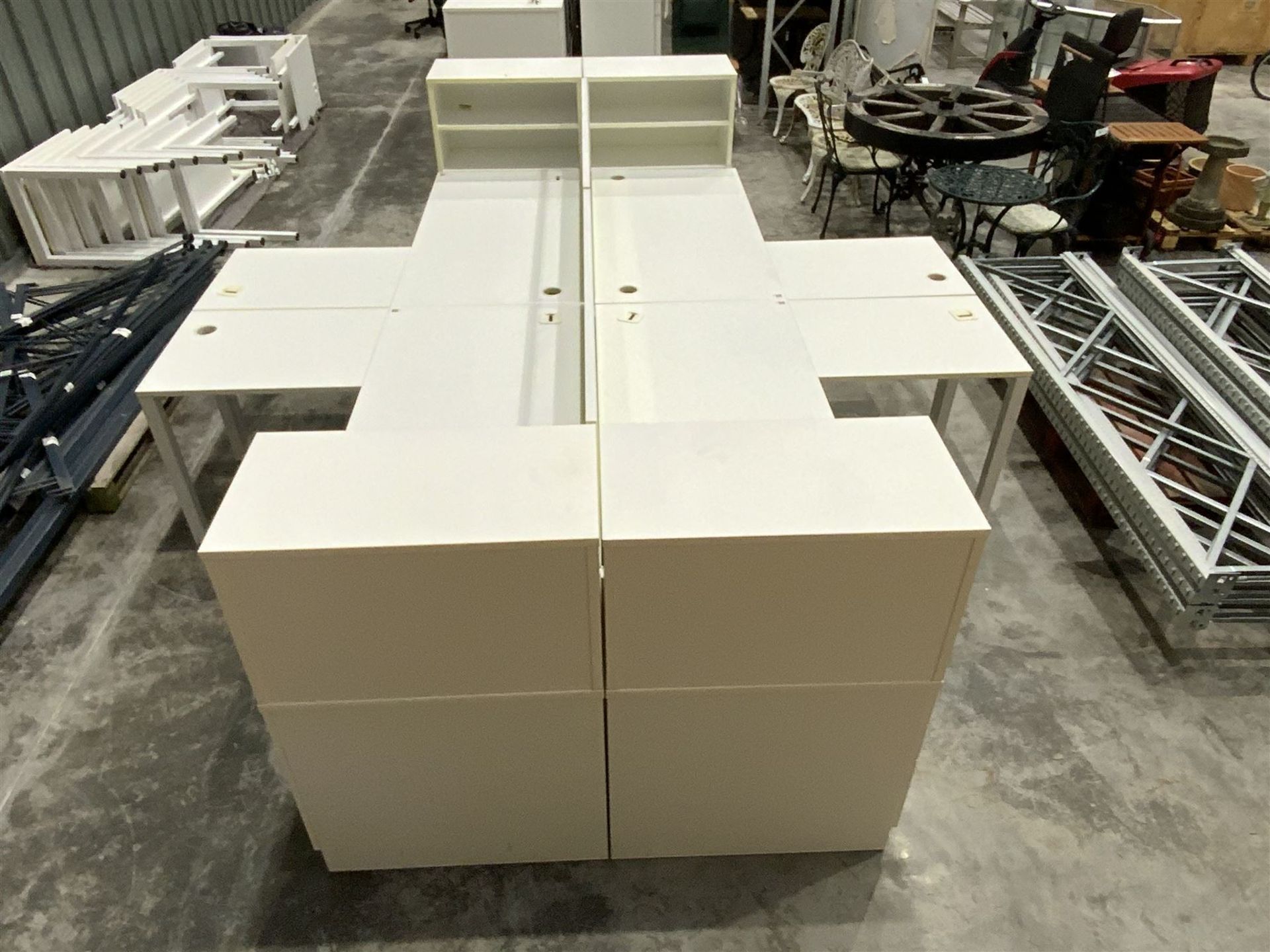 Modular two desk office system - comprising two desks - Image 3 of 6