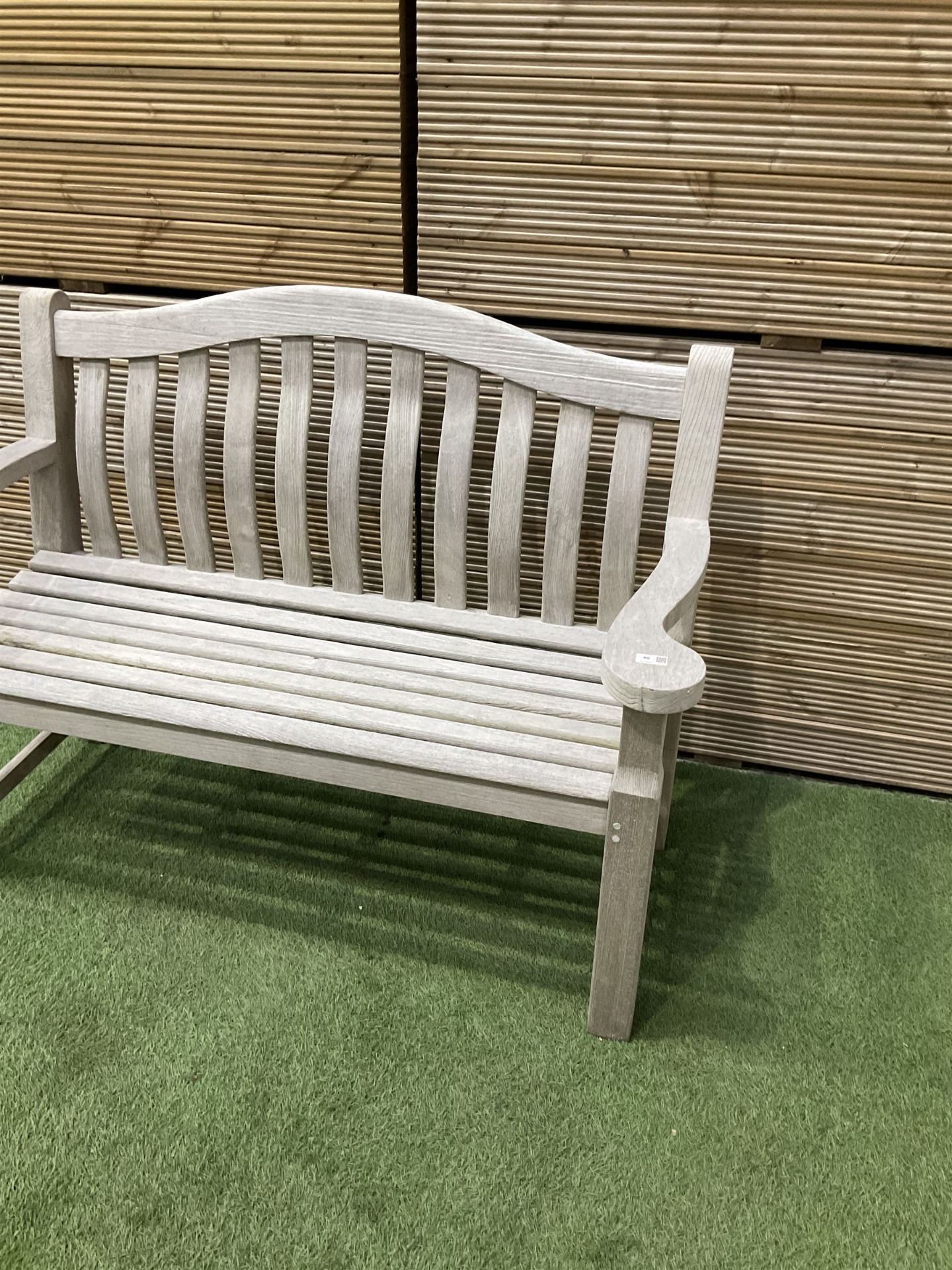 Alexander Rose teak two seater garden bench - Image 3 of 4