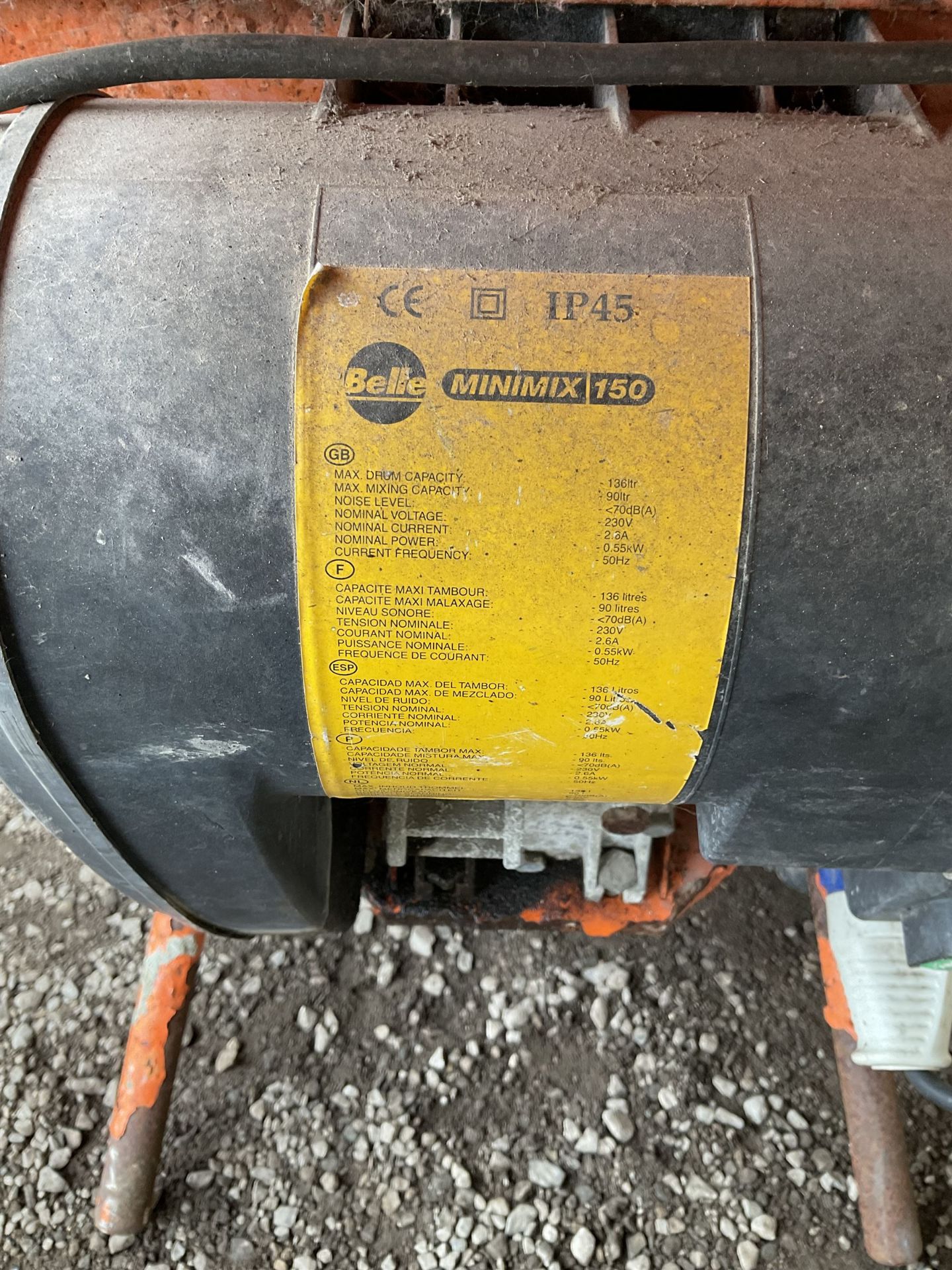 Belle MiniMix150 Cement mixer with stand - Image 4 of 5