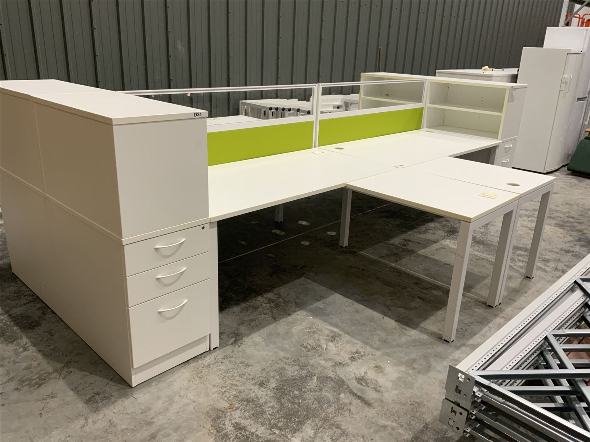 Modular two desk office system - comprising two desks - Image 2 of 6