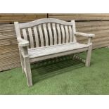 Alexander Rose teak two seater garden bench