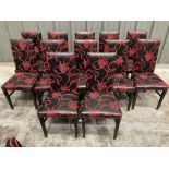 Twelve high back restaurant dining chairs