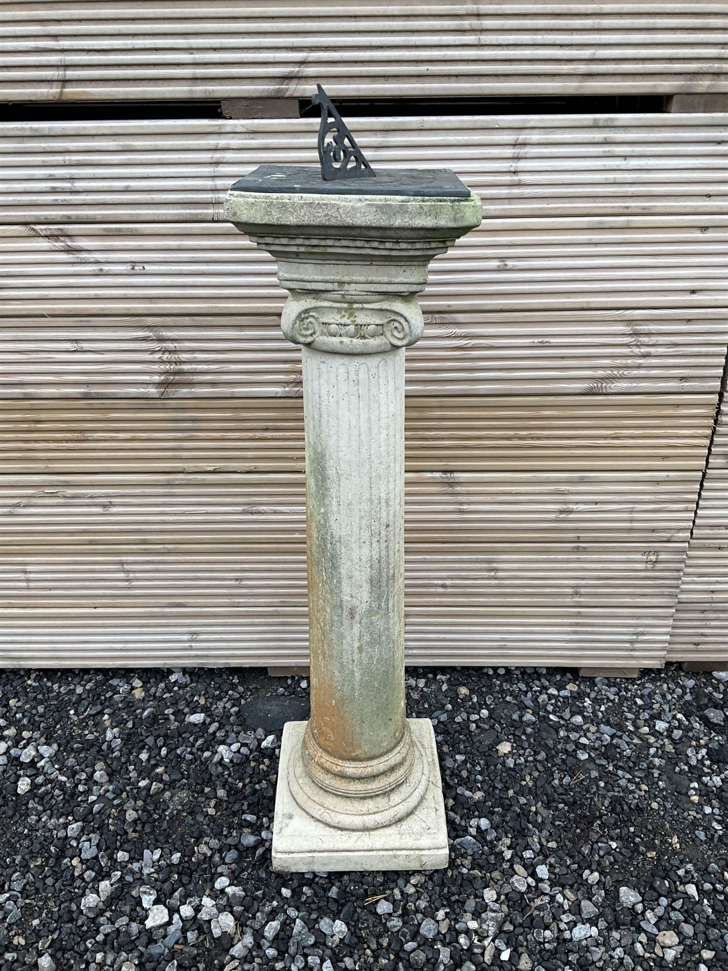 Composite stone sundial