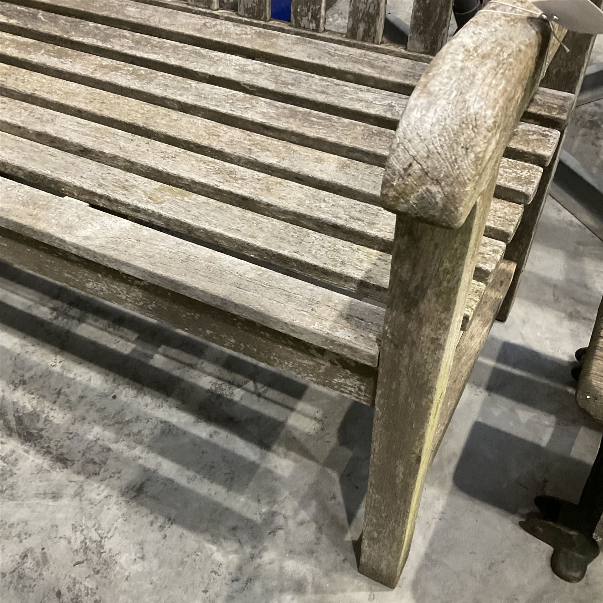 Two seater teak garden bench - Bild 3 aus 3