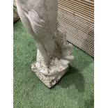 Cast stone white painted garden statue figure