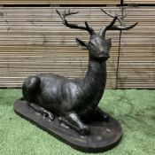 Life size laying stag