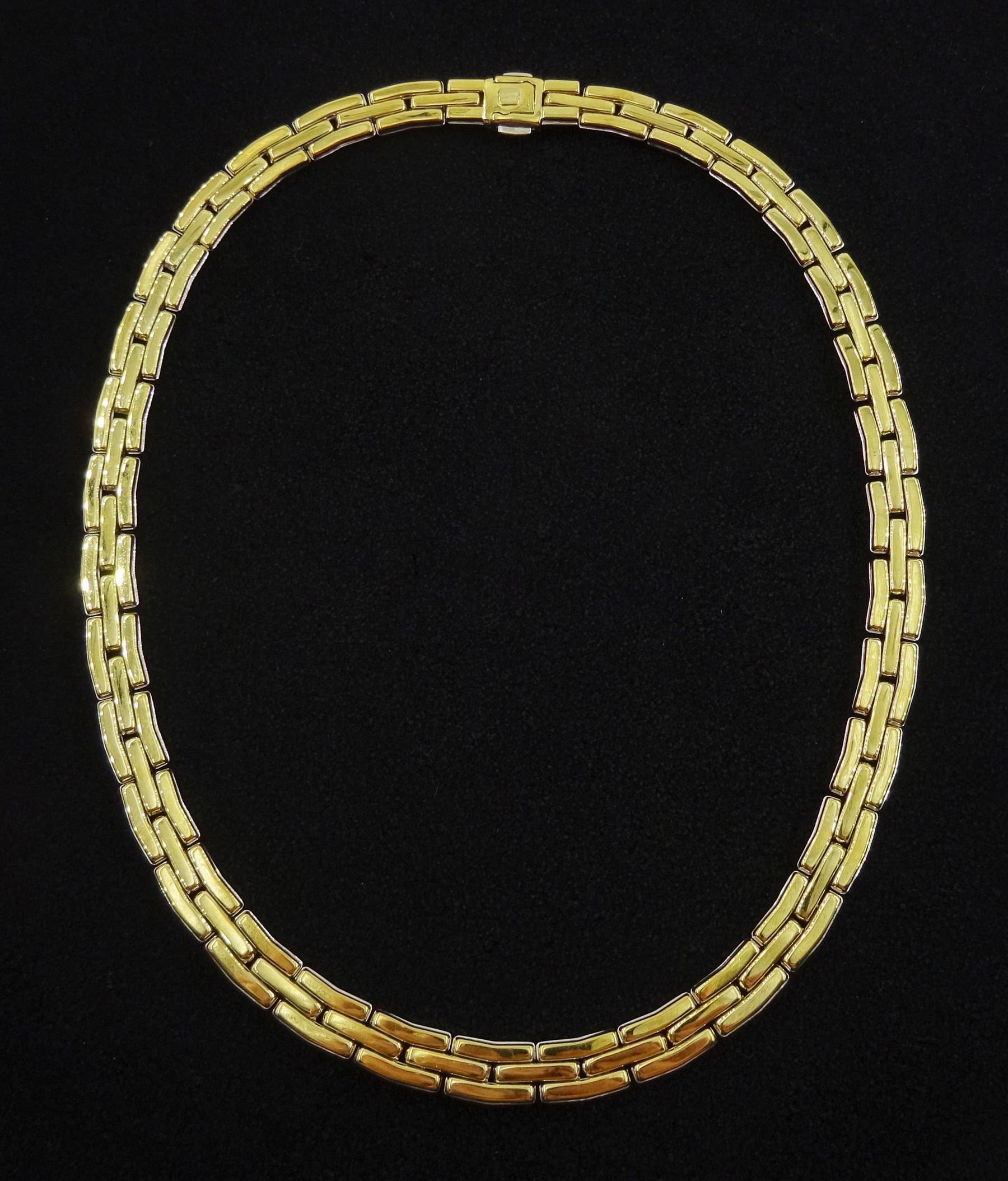Chimento 18ct white and yellow gold reversible rectangular link necklace - Image 2 of 2