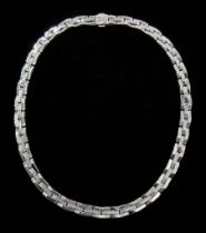 Chimento 18ct white and yellow gold reversible rectangular link necklace