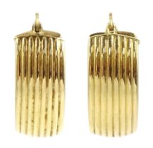 Pair of 14ct gold hoop earrings