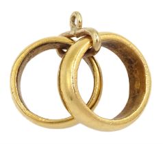 Two 22ct gold ring pendant / charms