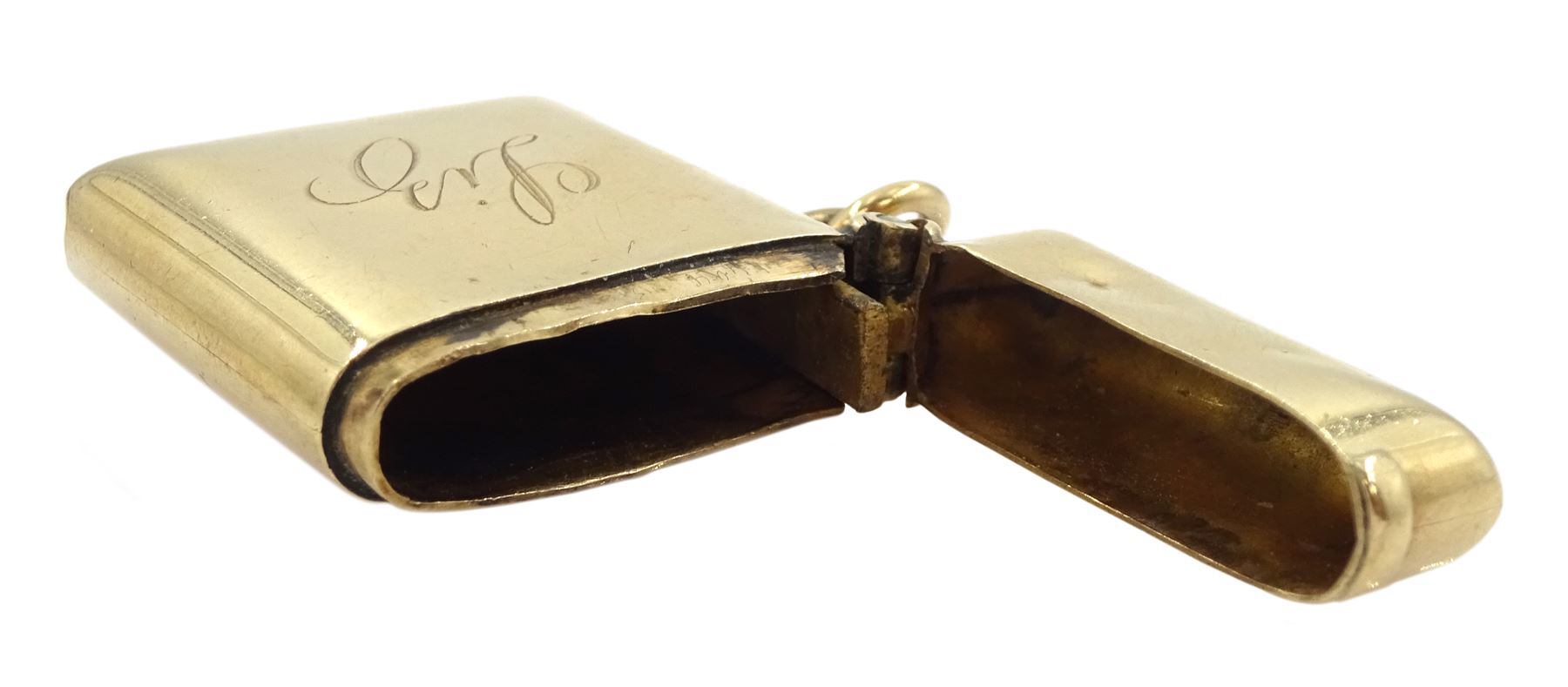 Edwardian 9ct gold vesta case - Image 3 of 3
