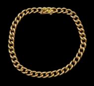 Early 20th century 15ct rose gold curb link bracelet