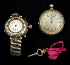 Early 20th century gunmetal manual wind wristwatch