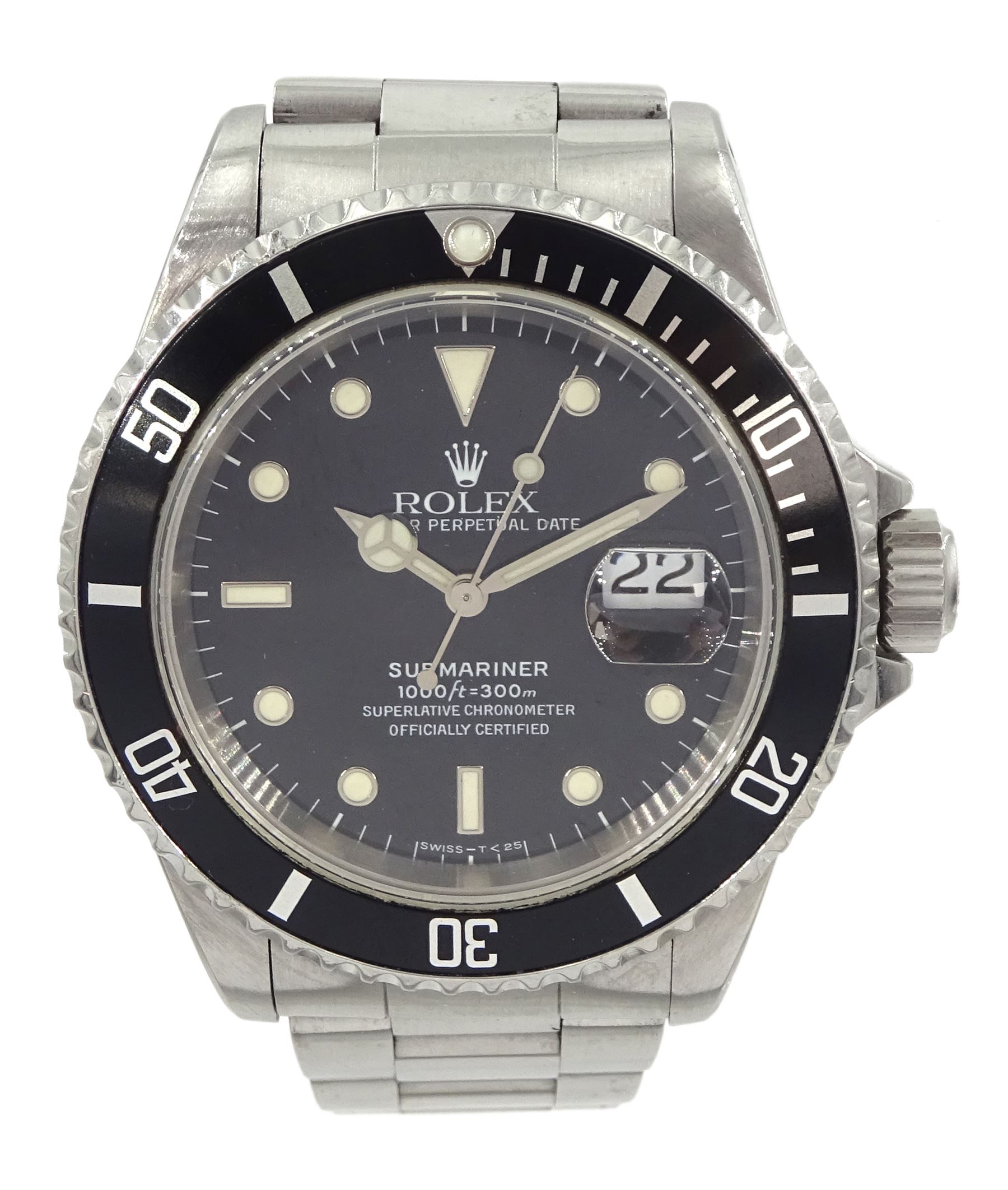 Rolex Oyster Perpetual Date Submariner gentleman's stainless steel automatic wristwatch