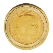 French 1912 gold 20 francs coin