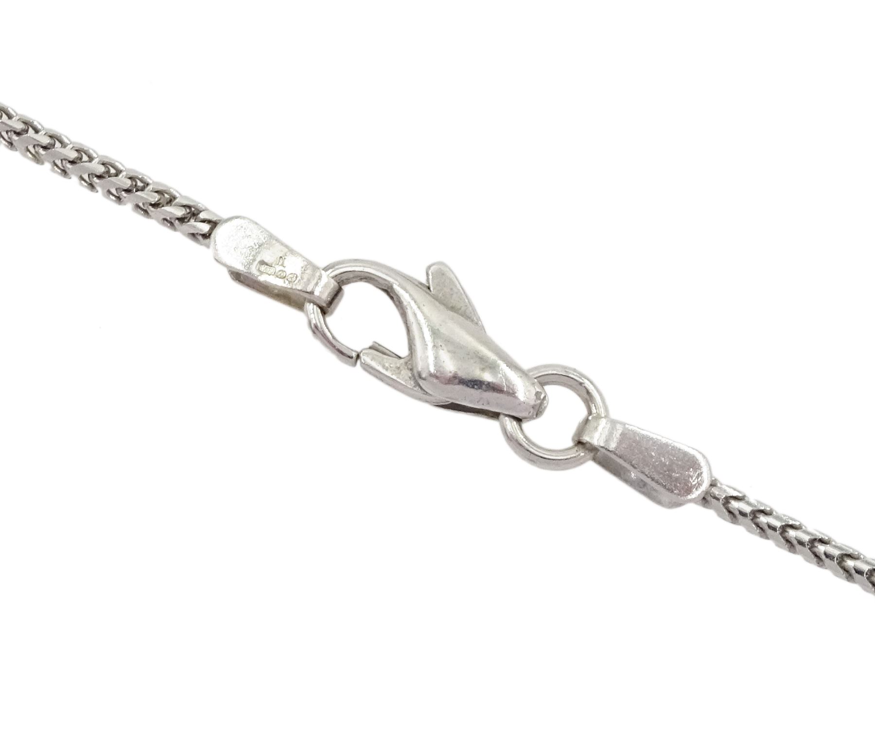 18ct white gold round brilliant cut diamond shoe pendant necklace - Image 3 of 3