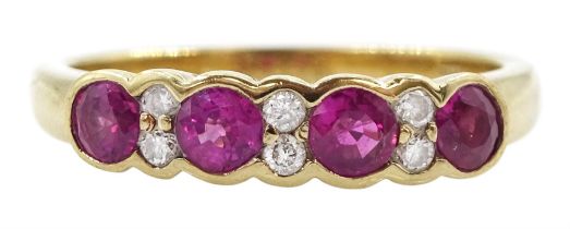 9ct gold ruby and diamond ring