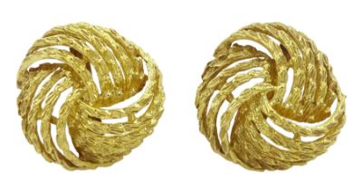 Pair of 18ct gold circular stud earrings