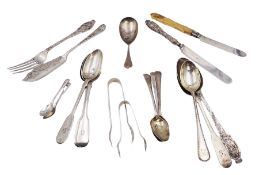 Victorian and later silver flatware
