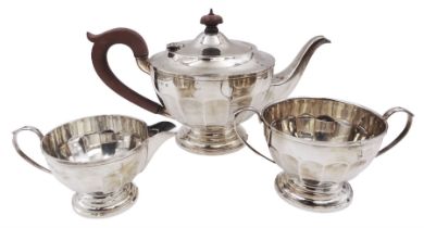 1920s three-piece silver tea service
