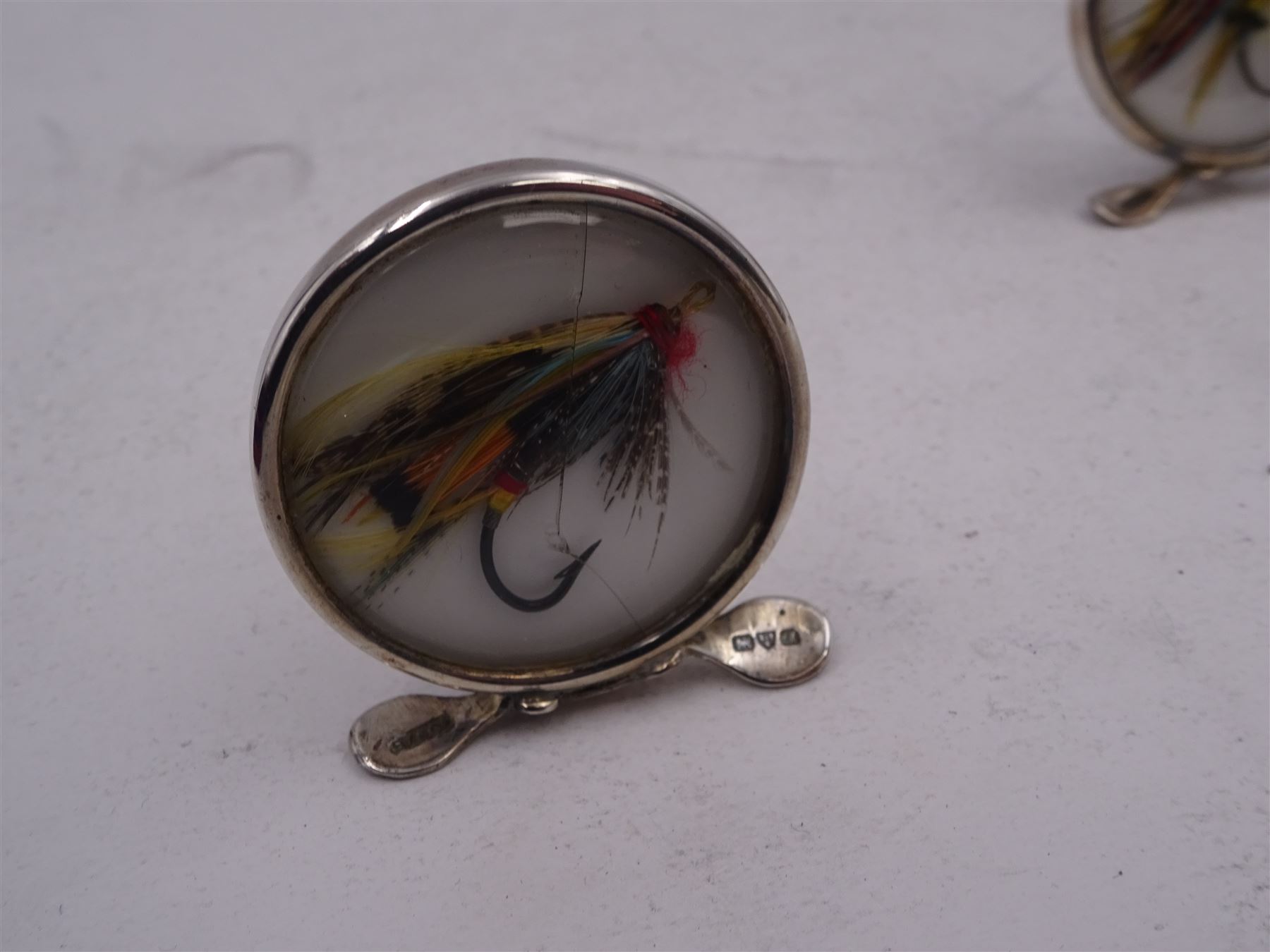 Set of four early 20th century silver mounted place card holders - Image 10 of 10