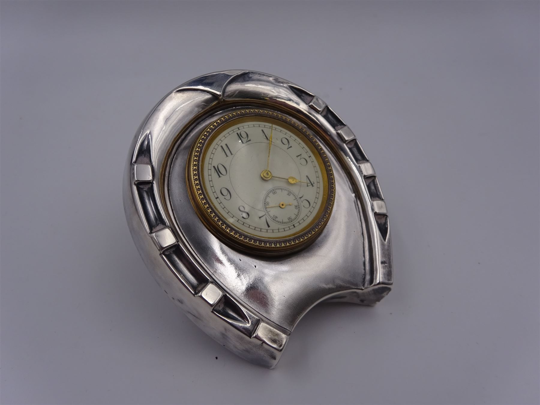 Victorian silver mounted desk clock - Image 2 of 6