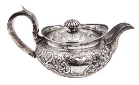 George III Irish silver teapot
